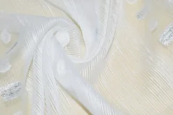 TESSUTO TENDA FONDO ORGANZA CON DETTAGLIO LUREX ARGENTO