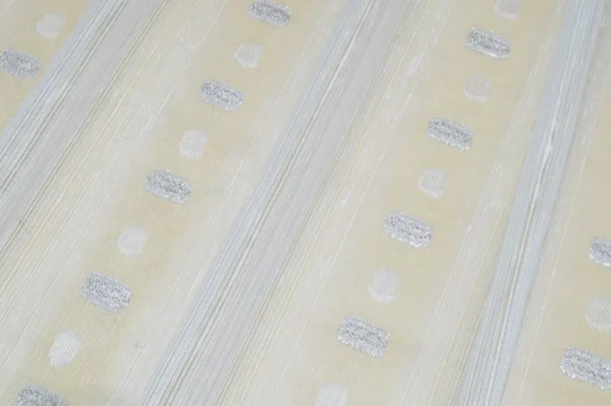 TESSUTO TENDA FONDO ORGANZA CON DETTAGLIO LUREX ARGENTO
