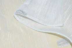 TESSUTO TENDA FONDO ORGANZA CON DETTAGLIO LUREX ARGENTO