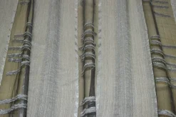 TESSUTO TENDA FONDO ORGANZA STROPICCIATA GEOMETRICA GRIGIA