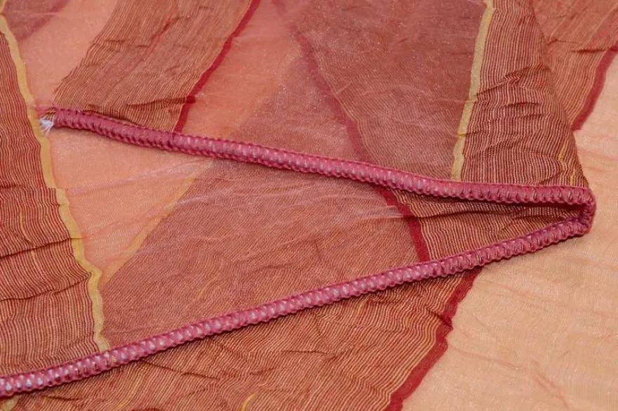 TESSUTO TENDA FONDO ORGANZA SALMONE