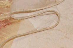 TESSUTO TENDA FONDO STROPICCIATO CON INTAGLI IN ORGANZA