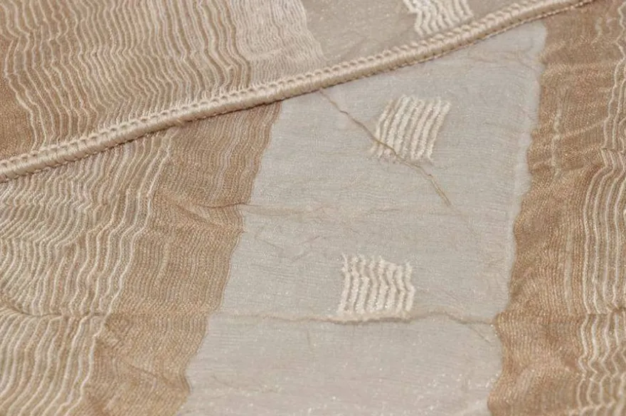 TESSUTO TENDA MISTO LINO EFFETTO STROPICCIATO BEIGE
