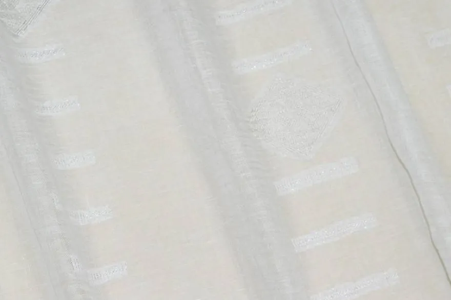 TESSUTO TENDA MISTO LINO FANTASIA LUREX GEOMETRICA