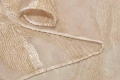 TESSUTO TENDA ORGANZA BEIGE CON APPLICAZIONI IN CINIGLIA