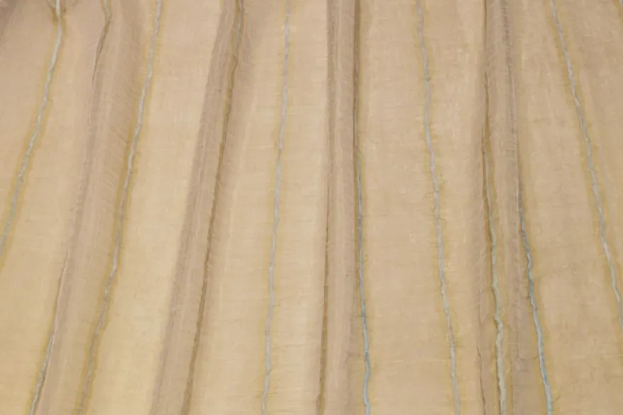 TESSUTO TENDA ORGANZA BEIGE RIGHINA AZZURRA