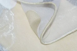 TESSUTO TENDA ORGANZA CON BOLLO ARGENTO ORO