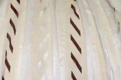 TESSUTO TENDA ORGANZA FANTASIA GEOMETRICA BORDEAUX
