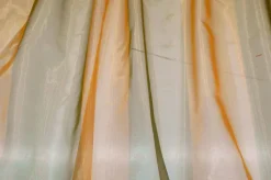 TESSUTO TENDA ORGANZA FASCE ARANCIO VERDE