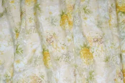 TESSUTO TENDA ORGANZA FLOREALE GIALLA