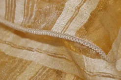 TESSUTO TENDA ORGANZA MISTO LINO RIGATO ORO