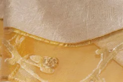TESSUTO TENDA ORGANZA PANNA RICAMO ORO