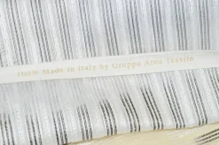 TESSUTO TENDA ORGANZA RICAMATA NERO GRIGIO