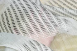TESSUTO TENDA ORGANZA RICAMATA NERO GRIGIO