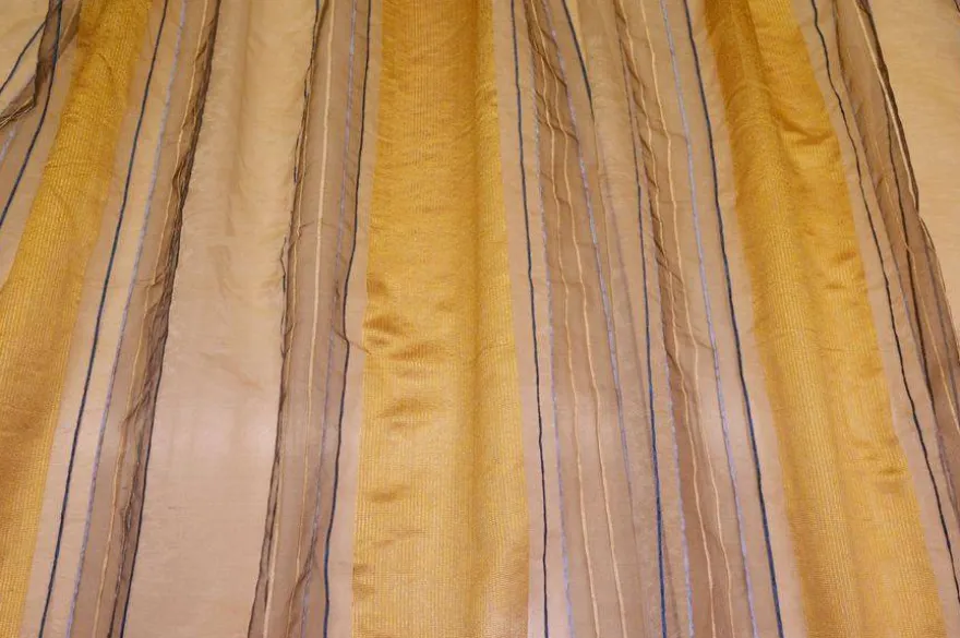 TESSUTO TENDA ORGANZA RIGHINO ORO BLU