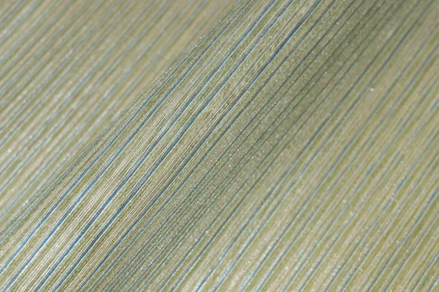 TESSUTO TENDA ORGANZA RIGHINA AZZURRO/VERDE
