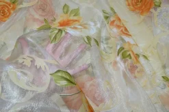 TESSUTO TENDA ORGANZA ROSA ARANCIO