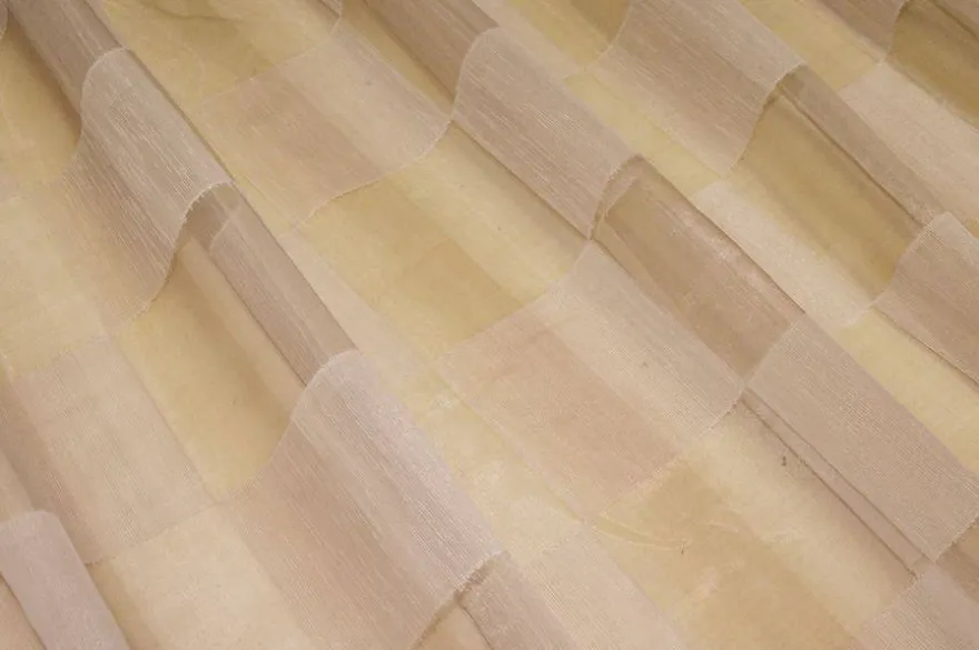 TESSUTO TENDA ORGANZA SCACCO BEIGE