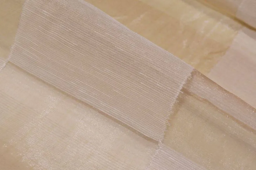 TESSUTO TENDA ORGANZA SCACCO BEIGE