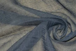 TESSUTO TENDA ORGANZA STROPICCIATA CANGIANTE GRIGIO/BLU