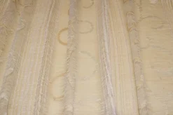 TESSUTO TENDA ORGANZA STROPICCIATA PANNA CON RICAMO