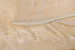 TESSUTO TENDA ORGANZA STROPICCIATA ROSA SALMONE CON RICAMO
