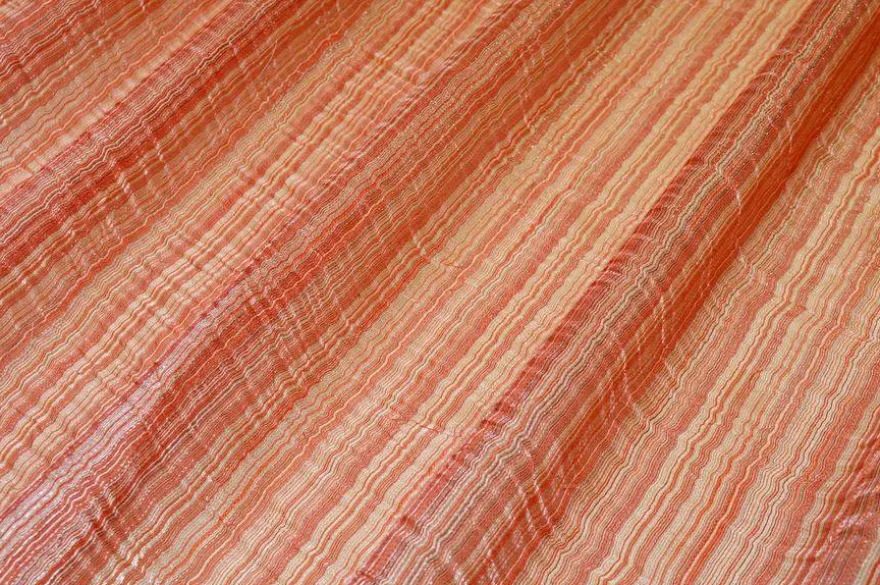 TESSUTO TENDA ORGANZA STROPICCIATA ARANCIO
