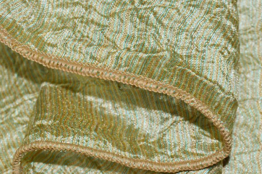 TESSUTO TENDA ORGANZA STROPICCIATA VERDE