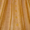 TESSUTO TENDA ORGANZA STROPICCIATA RICAMATA GIALLO/ORO