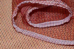 TESSUTO TENDA RETE LUREX ROSSA