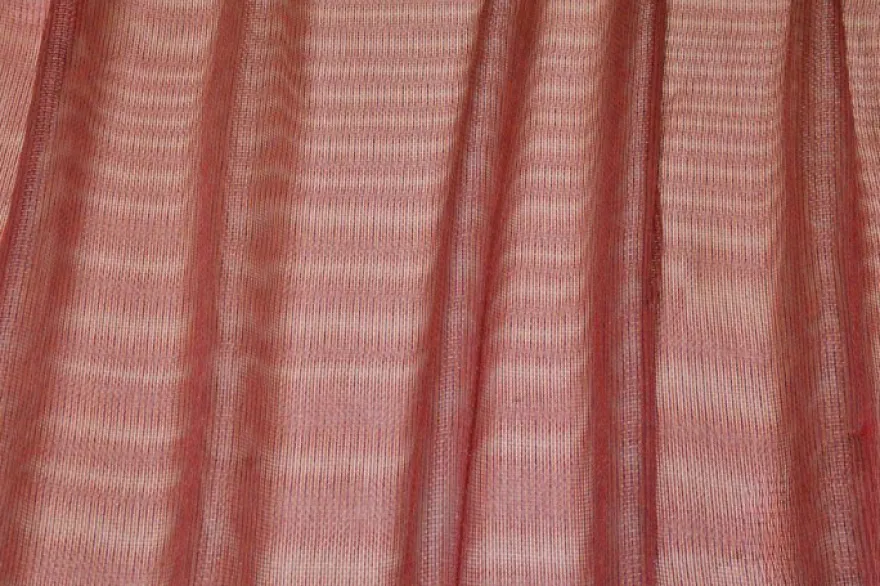 TESSUTO TENDA RETE LUREX ROSSA
