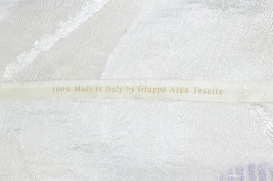 TESSUTO TENDA STROPICCIATA FANTASIA BOLLO LILLA
