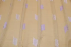 TESSUTO TENDA STROPICCIATO FANTASIA FIL LOUPE GEOMETRICA LILLA