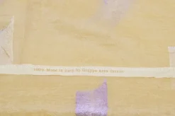 TESSUTO TENDA STROPICCIATO FANTASIA FIL LOUPE GEOMETRICA LILLA