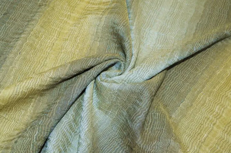 TESSUTO TENDA STROPICCIATO SFUMATA VERDE