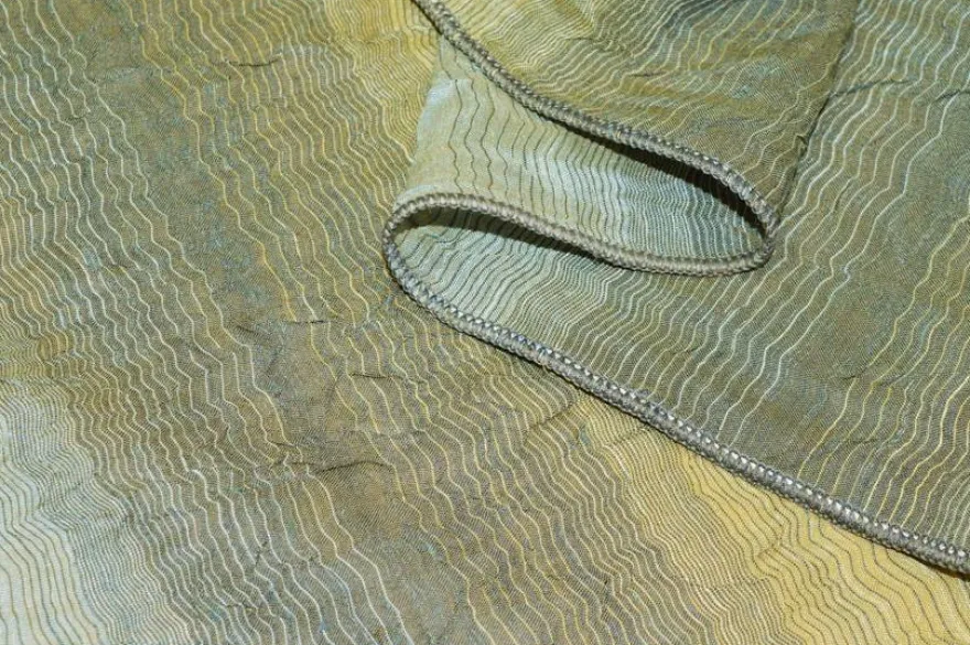 TESSUTO TENDA STROPICCIATO SFUMATA VERDE