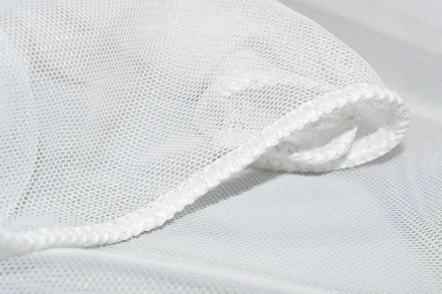 TESSUTO TENDA TULLE COLOR NATURALE CON PIOMBO