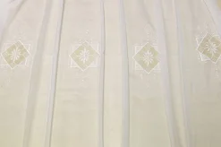 TESSUTO TENDA TULLE CON RICAMO PANNA