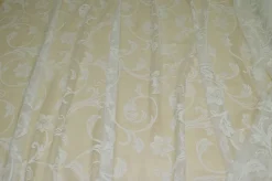 TESSUTO TENDA TULLE RICAMATA PANNA