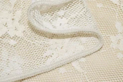 TESSUTO TENDA TULLE RICAMATO PANNA