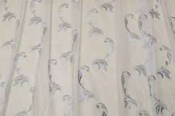 TESSUTO TENDA TULLE RICAMATO GRIGIO
