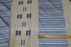 TESSUTO TENDE ORGANZA GRIGIO/NERO
