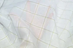 TESSUTO TENDINO BIANCO SCACCO GIALLO BLU