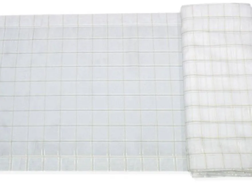 TESSUTO TENDINO BIANCO SCACCO GIALLO BLU