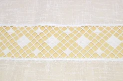 TESSUTO TENDINO EFFETTO LINO CON INSERTI MACRAME