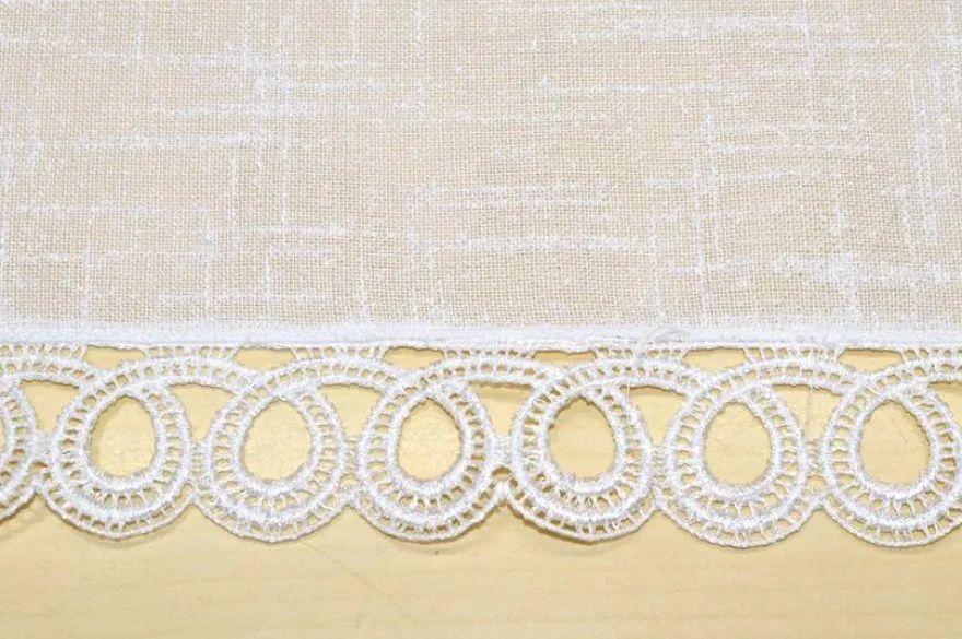 TESSUTO TENDINO EFFETTO LINO CON INSERTI MACRAME
