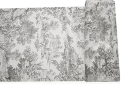 TESSUTO TENDINO FANTASIA TOILE DE JOUY GRIGIO