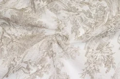 TESSUTO TENDINO FANTASIA TOILE DE JOUY BEIGE