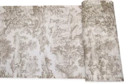 TESSUTO TENDINO FANTASIA TOILE DE JOUY BEIGE