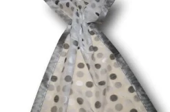 TESSUTO TENDINO ORGANZA POIS GRIGIO